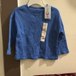 Cat & Jack Cool Blue Long Sleeve Tee